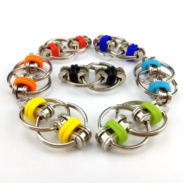 Factory Direct Sales Bicycle Chain Venting Toys Decompression Chain Keychain Fidget Toy