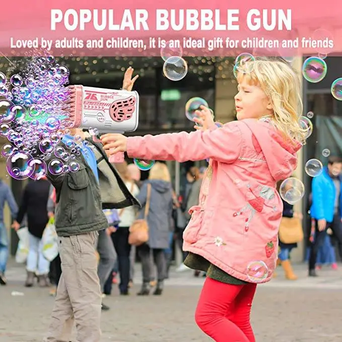 Bubble Bubble Bubble Bвоздуходувка машина Летний подарок 76 отверстие купол Игрушка пулемета для детей Улица Свадебная вечеринка день рождения