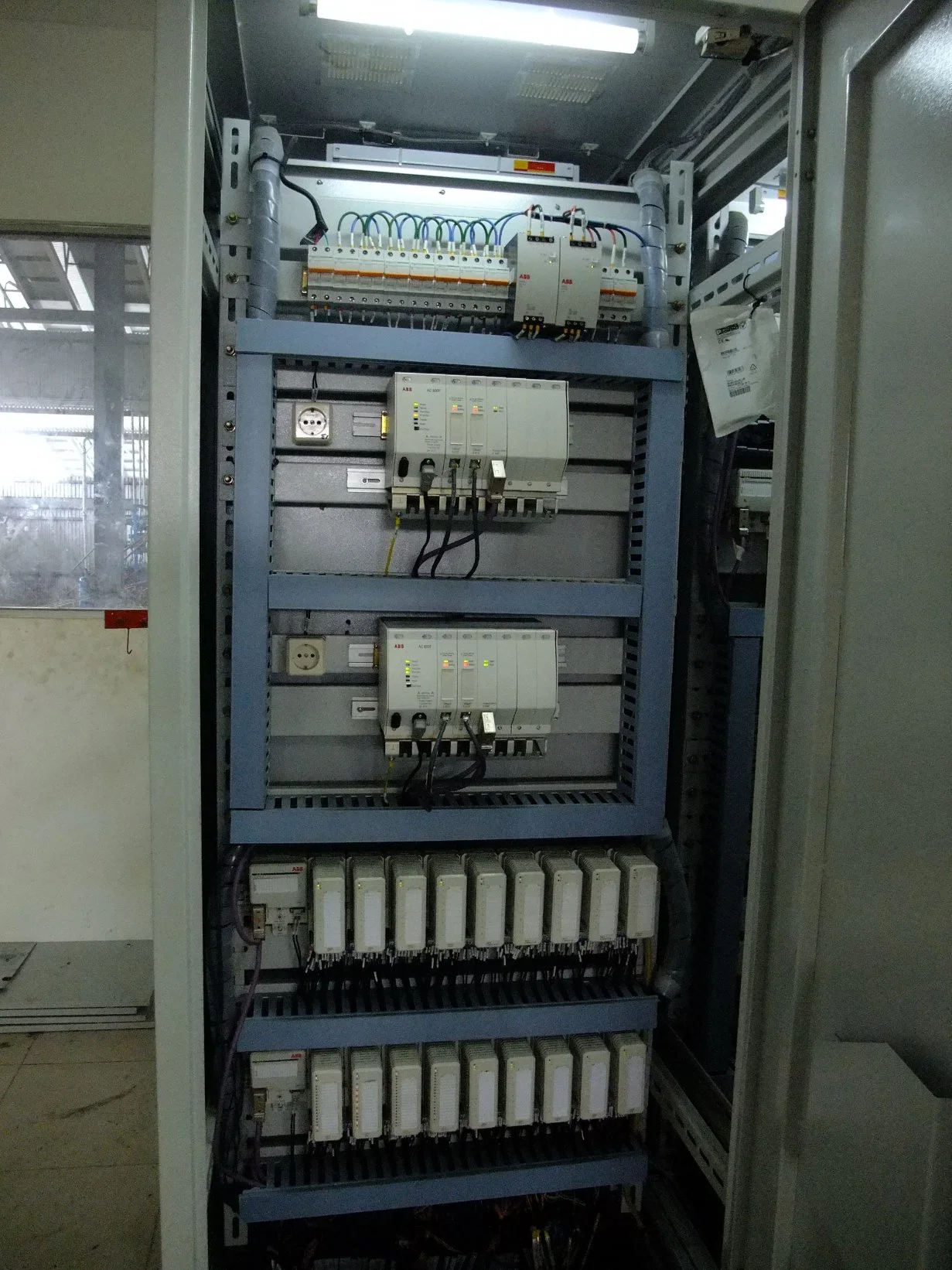 Painel elétrico processar PLC IHM do painel de controle