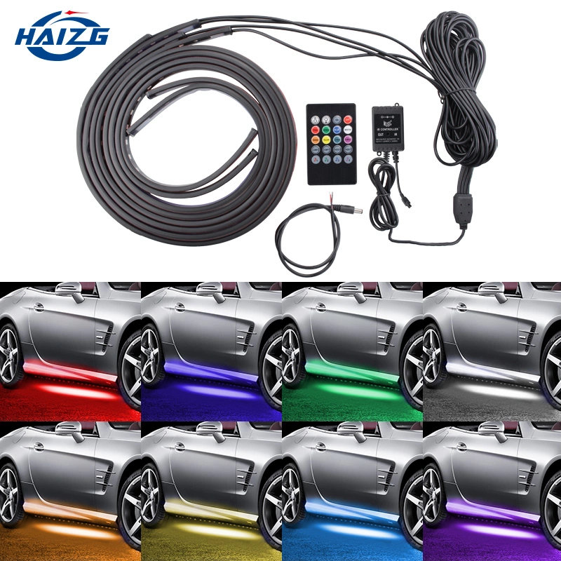 Haizg 90cm 120cm sob RGB LED carro de 7 cores de iluminação LED Underglow Luz de faixa