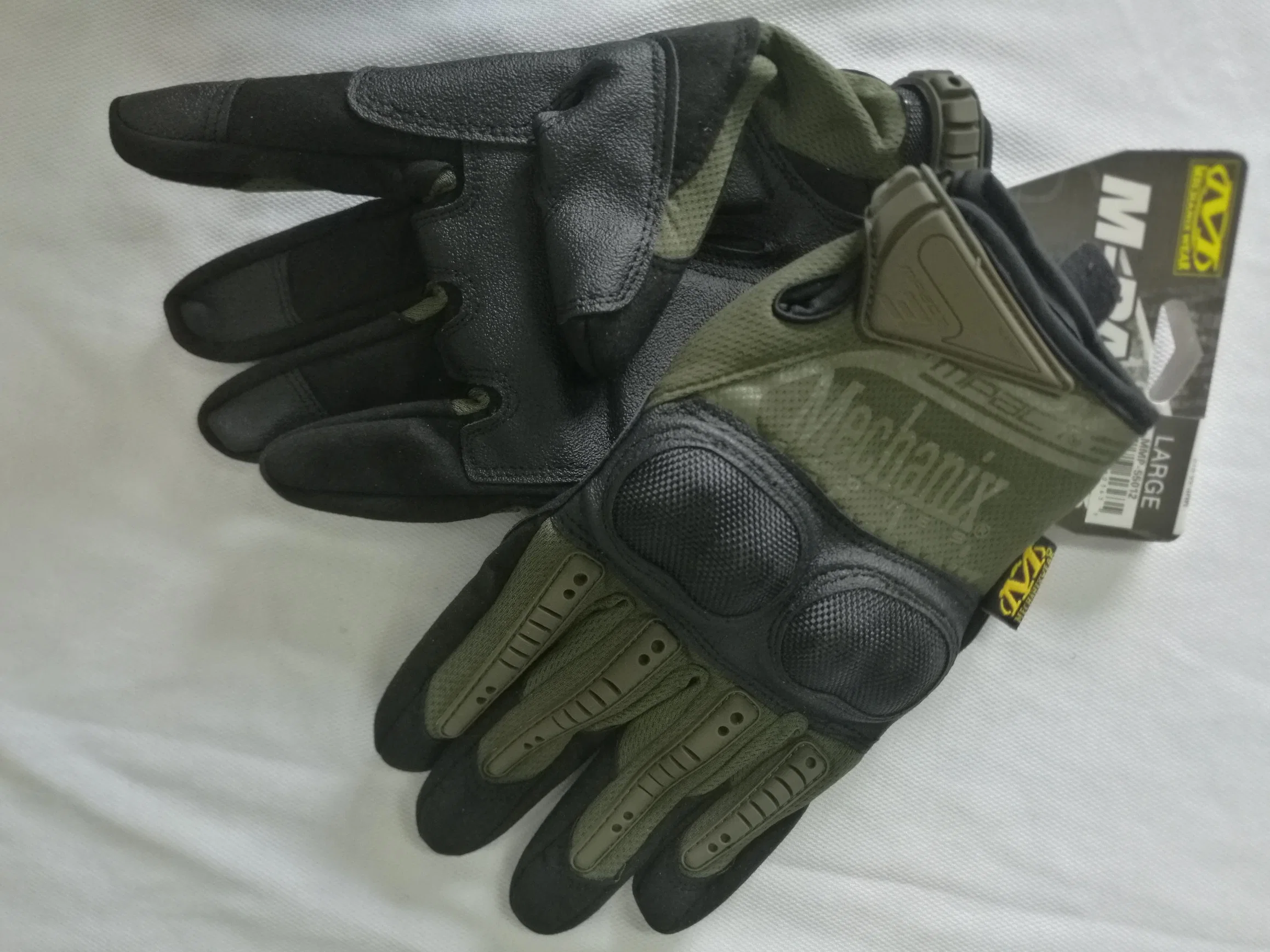 Leather Gloves Tactical Military Camo Green (CB30708)