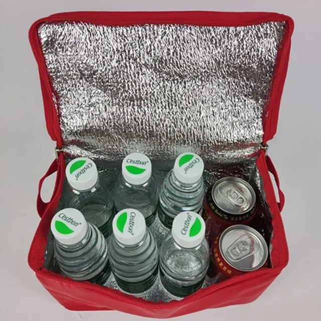 Logo personnalisé Sac isolant thermique réutilisable en gros petit emballage de 6 Sacs chauffants pour réfrigérateur d'épicerie sans sac tissé