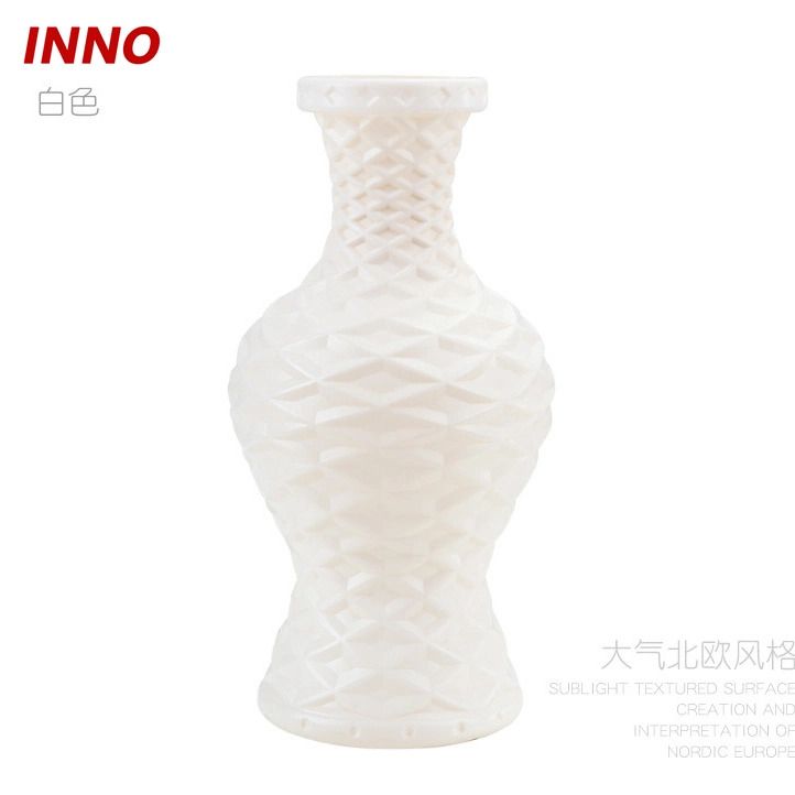 Inno-As013 Nordic Plastic Imitation Glaze Vase for Home Use Eco-Friendly