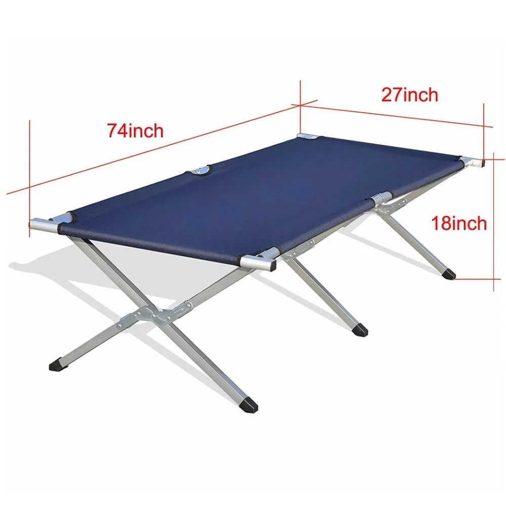 Campamento plegable portátil cama de playa Cuna Individual Venta Metal Adulto Cama plegable de lujo para dormir al aire libre