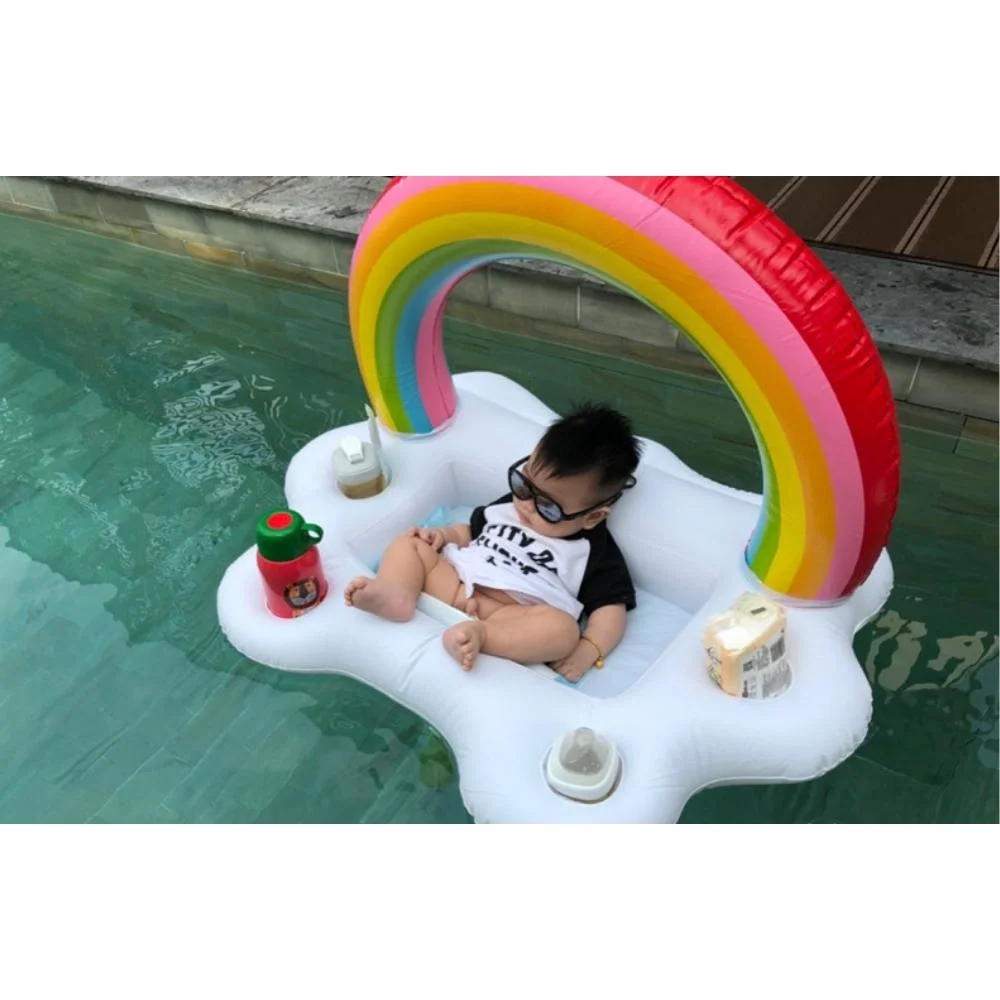 Rainbow Bucket Copa Nube Holder Inflatable Piscina flotante Wyz19915