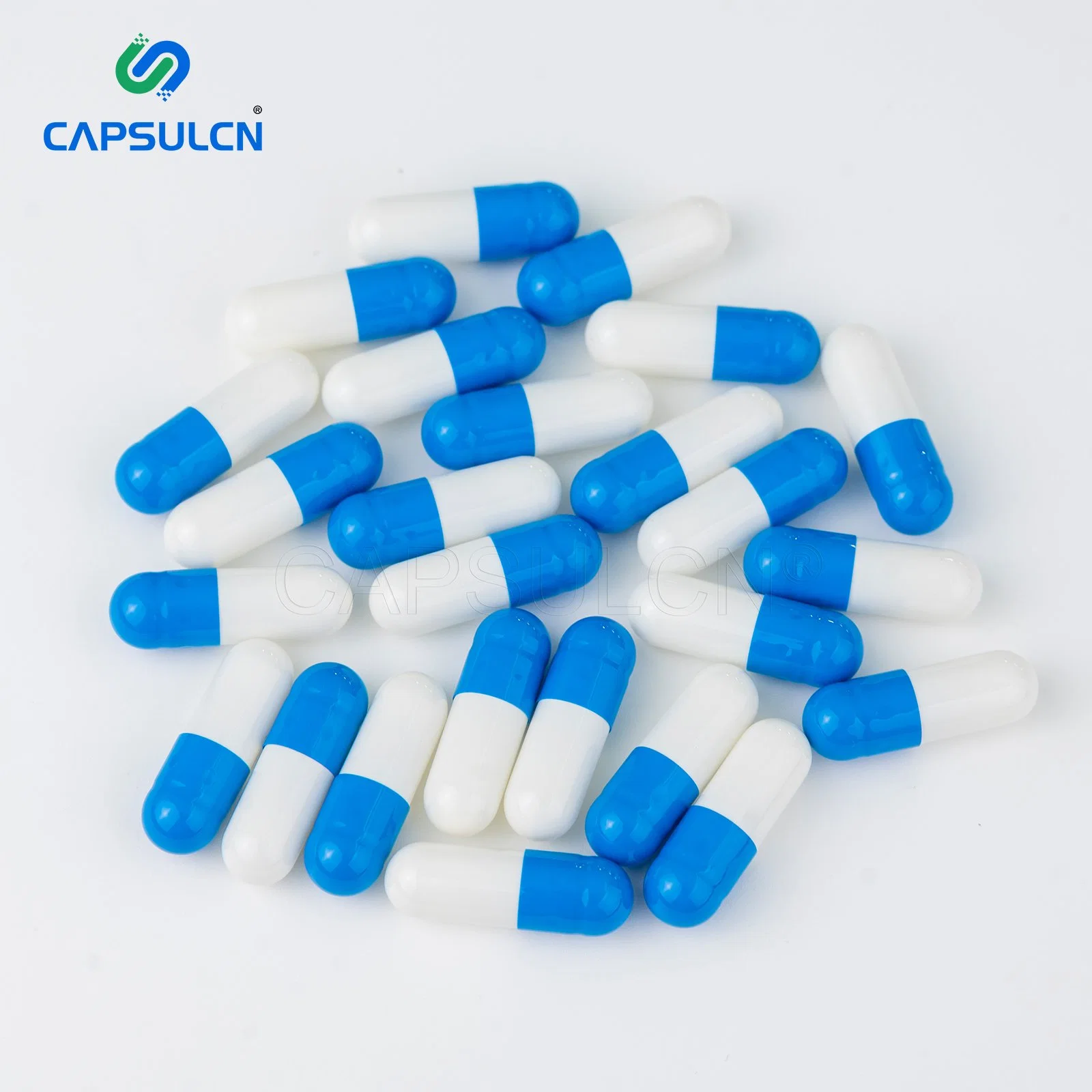 Atacado Embx. Pharmaceutical Capsule Blue White gelatina Capsule vazio duro Cápsulas de gelatina