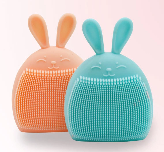 Silicone Rabbit Soft Hair Face Massage Cleanser Brush for Baby Adult Bath Beauty Only