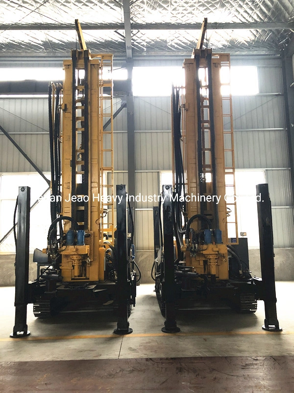 450m Depth Crawler Hydraulic Pneumatic DTH Water Drilling Rig