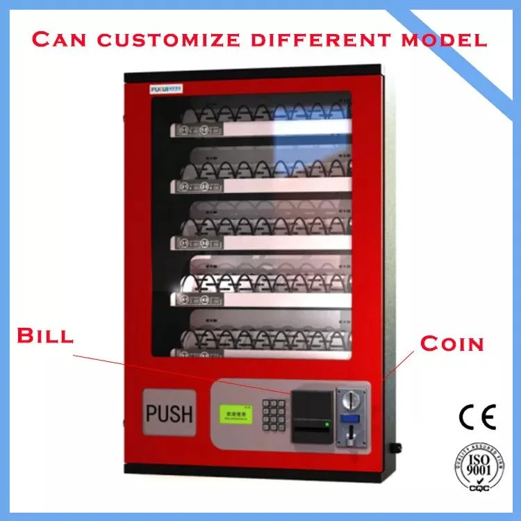 Food Dispenser Tcn Automatic Refrigerated Wending Price Coin Acceptor Smart Vending Machine