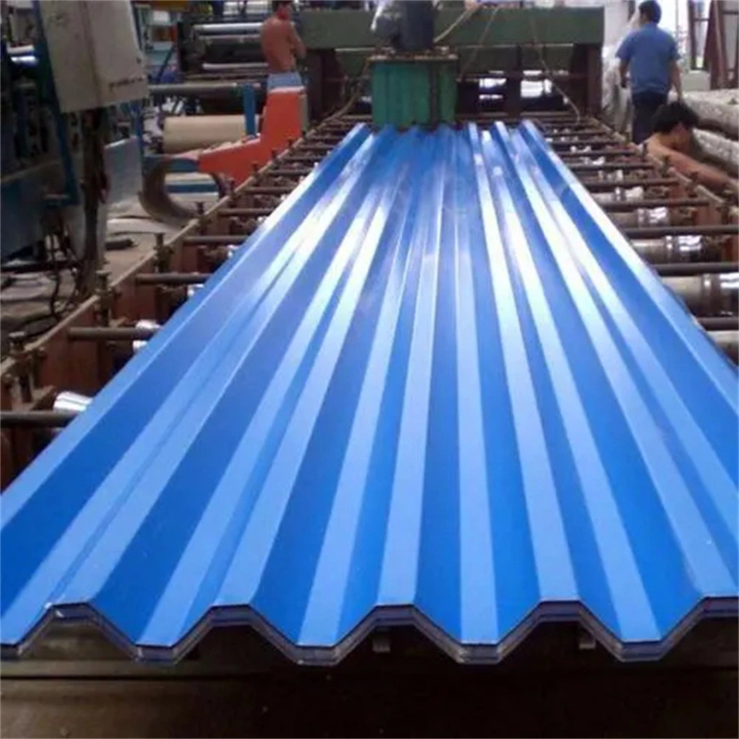 Verzinktes Wellblech ASTM AISI JIS Farbe beschichteter Stahl Wellig Metalldachspule Stahlblech Verzinktes Zinkdach