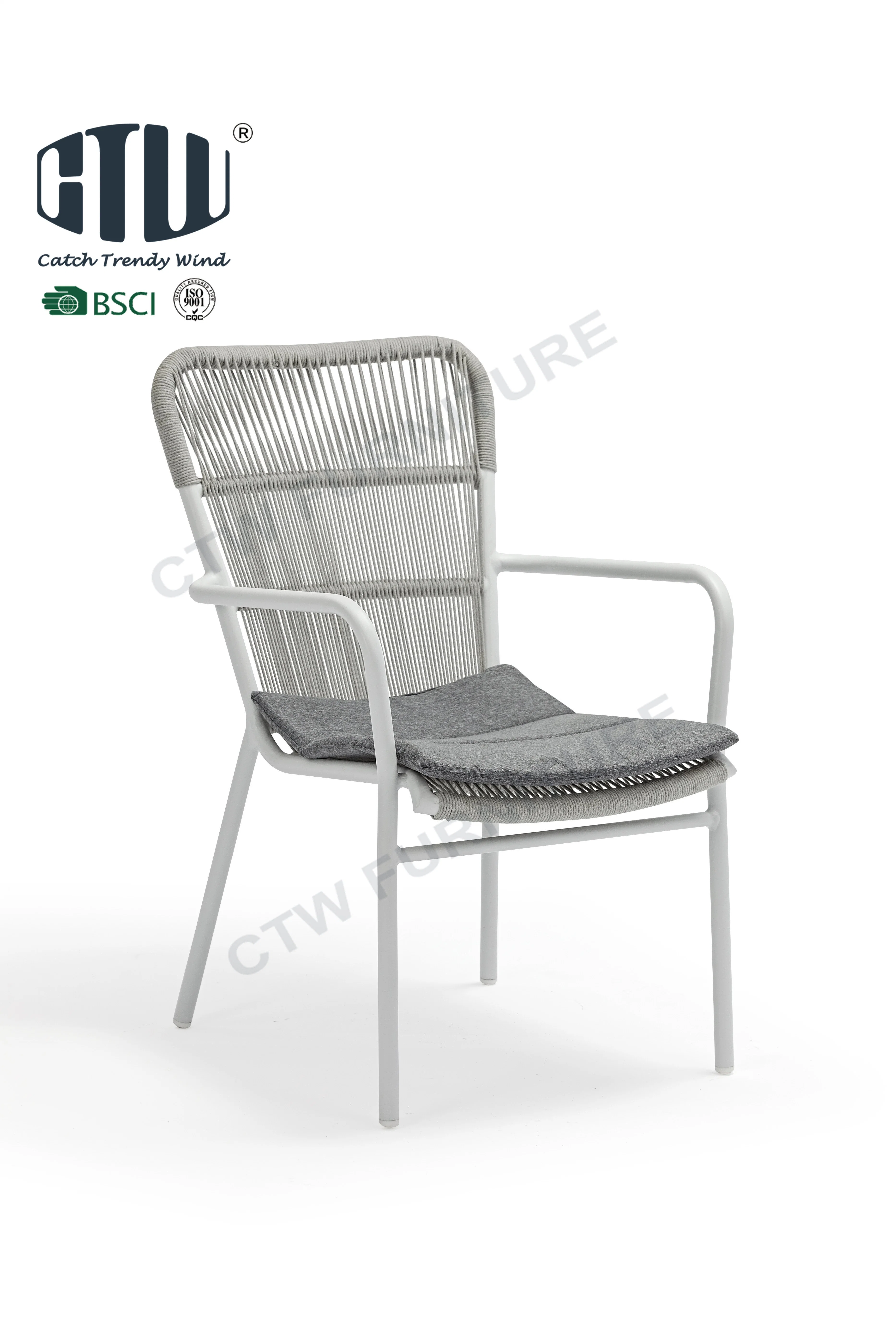 Высококачественный плетеный канат стул для ужина Садовый стул из Сад на открытом воздухе