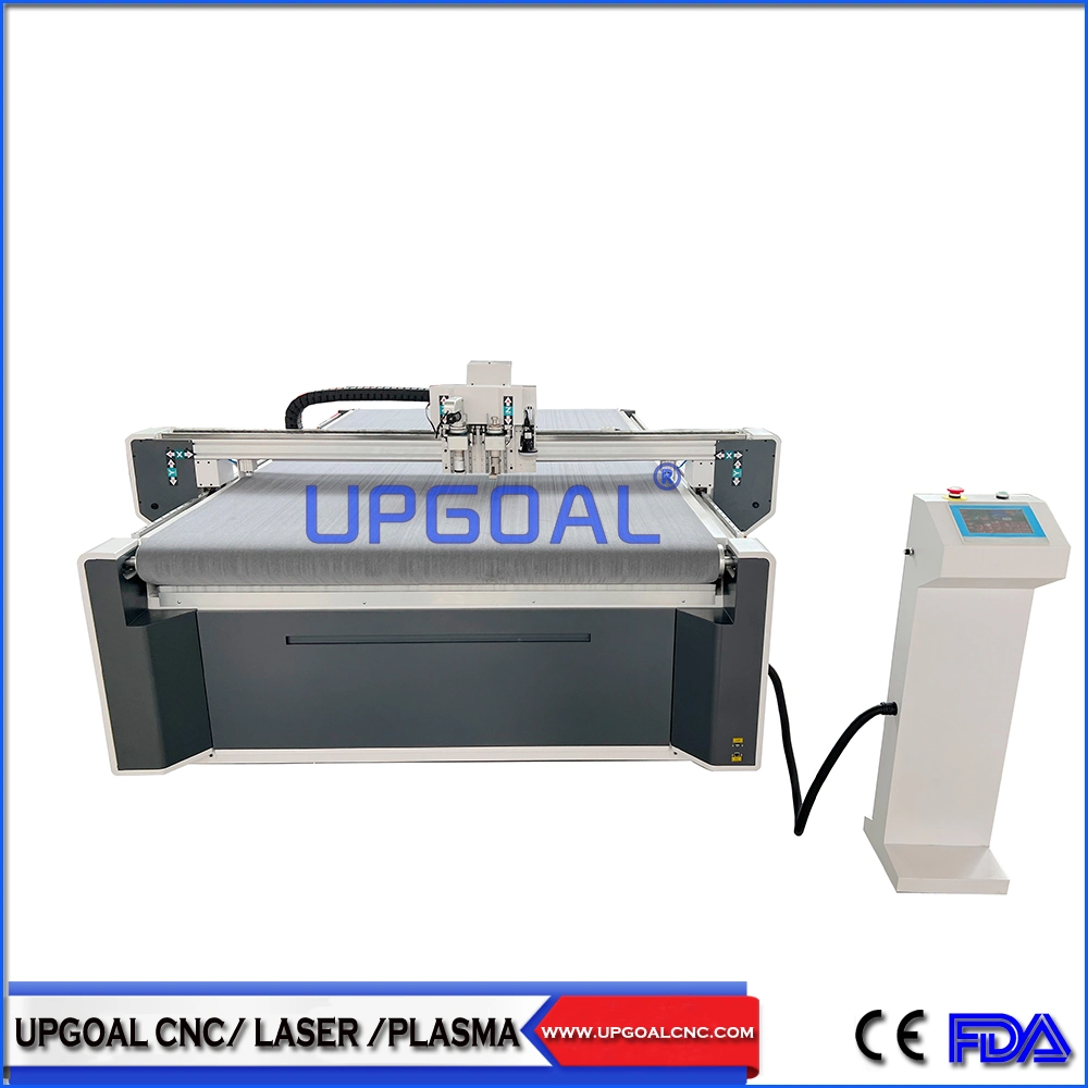 Automatic Feeding CCD Mark DOT CNC Knife Cutting Machine with V Slot Knife/Drag Knife/Creashing Knife/Kiss Cut Knife