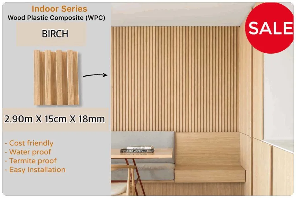 Decoration Indoor WPC Wall Panel Louver WPC Wood Cladding Laminate