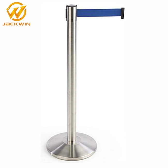 Stainless Steel Bank Retractable Belt Barrier with Cement Base