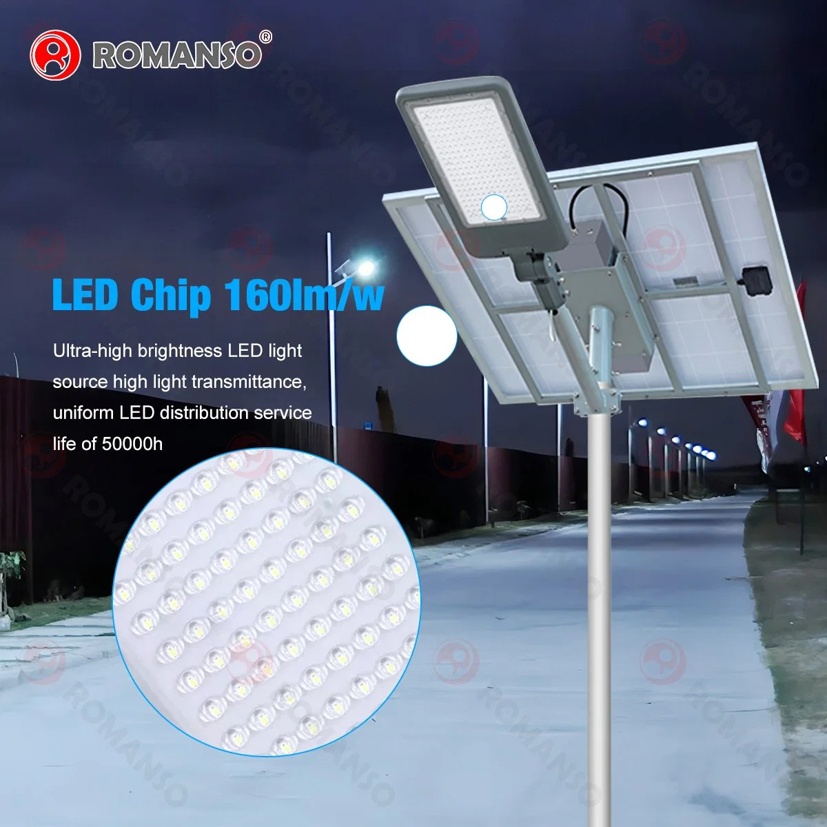 Venta caliente impermeable Solar Street LED Precio de luz Iluminación