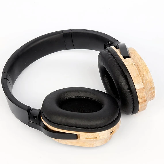 Foldable Light Weight Headset Bamboo Over-Ear Wireless Headphone