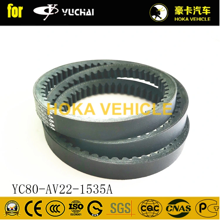 Original Yuchai Engine Spare Parts Fan Belt	Yc80-AV22-1535A for Heavy Duty Truck