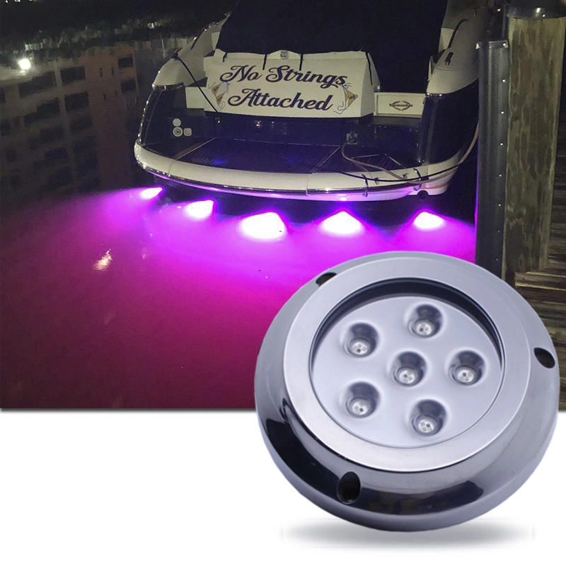 Protección IP68 Resistente al agua sumergible RGBW 12 voltios 316ss Marine Boat Underwater luces LED Yacht