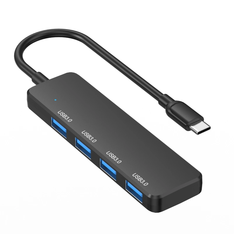 S-304 Tipo C a 4xUSB 3,0 adaptador de concentrador 5Gbps transferencia de datos Convertidor de estación de base de expansión USB-C para MacBook