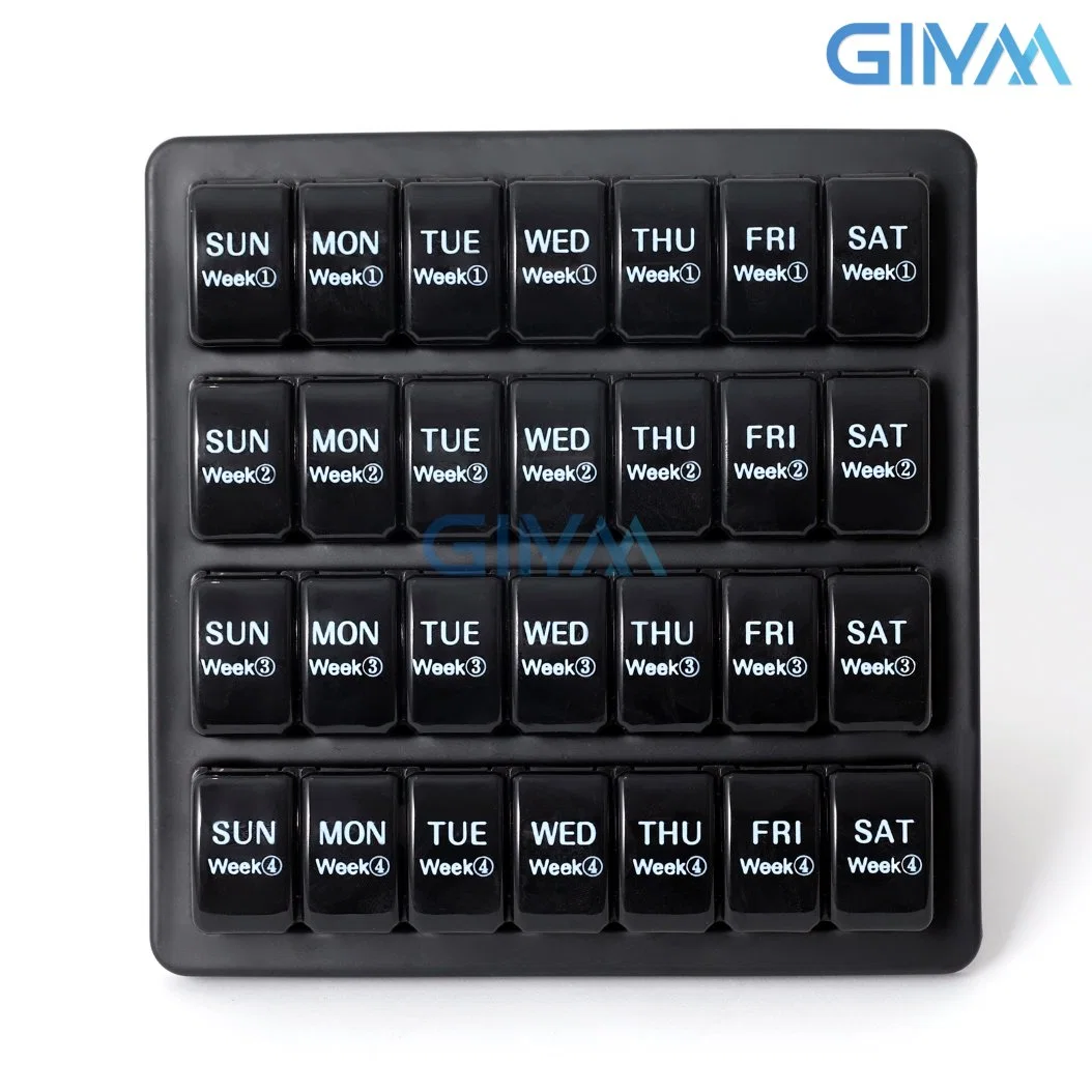 Large Monthly Pill Organizer 28 Days, Portable One Month Pill Box