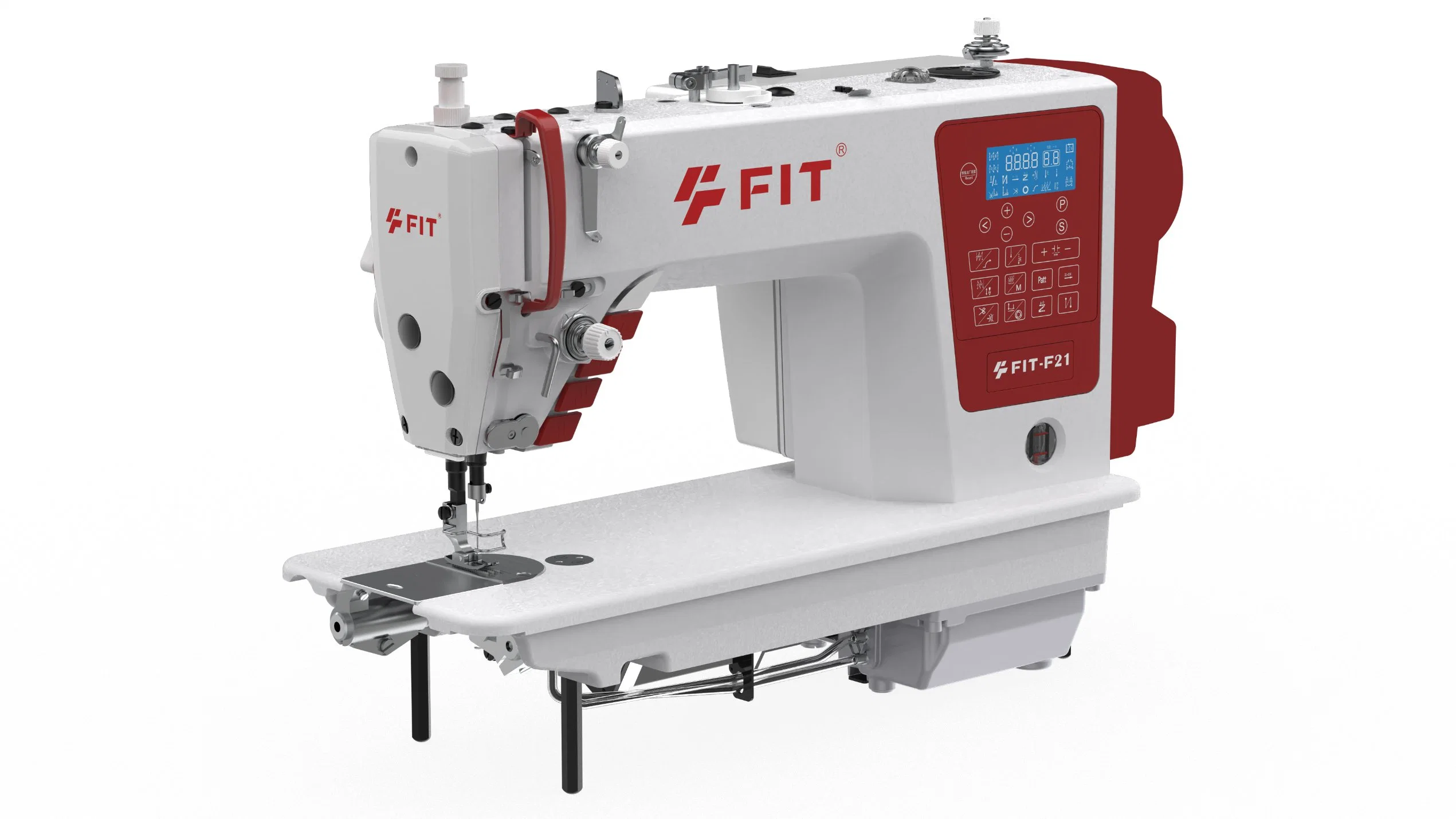 Fit-F21 Nouvelle machine à coudre à double moteur pas à pas à point noué