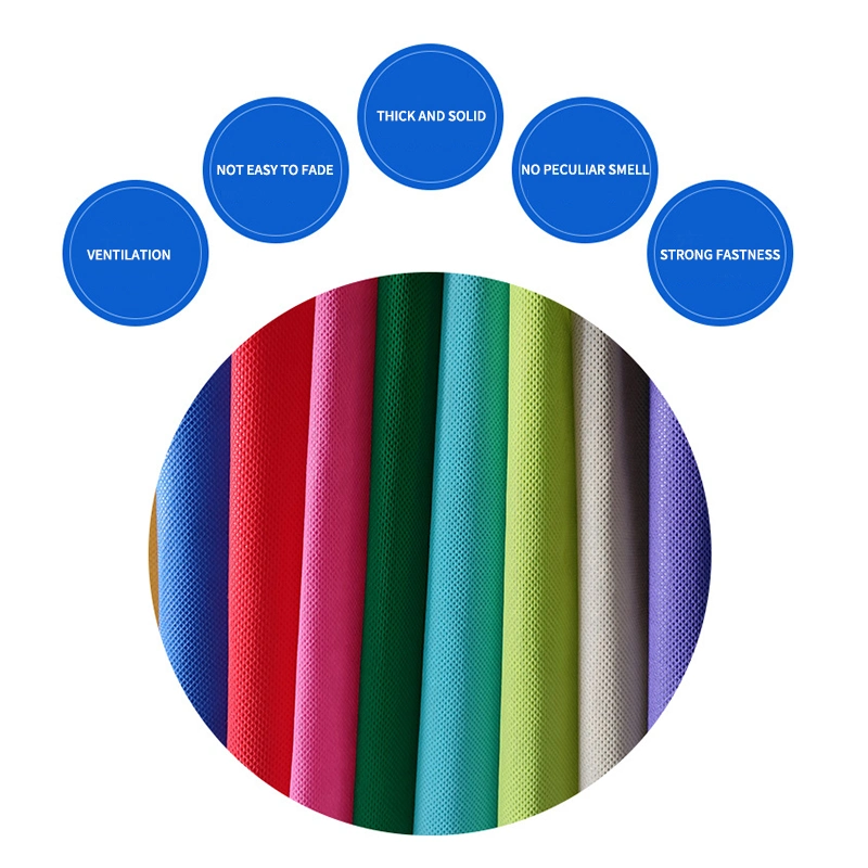 Spun-Bonded 9-250GSM 100 Spunlace Algodão Nonwoven Fabric Non-Woven polipropileno termoligada