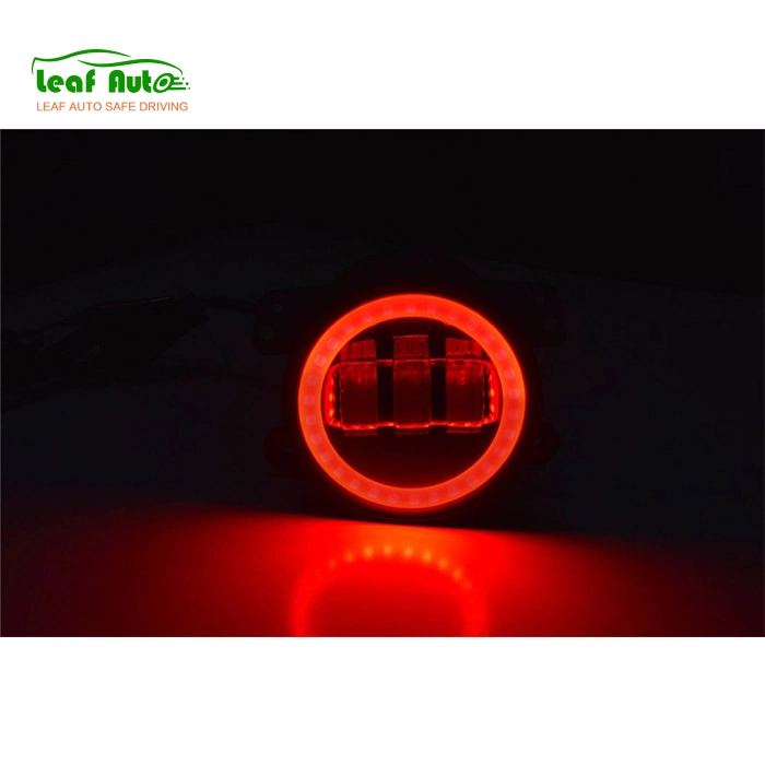 30W 4 Inch Round LED Fog Light for Jeep Wrangler Jk Lj Tj RGB Halo Ring 4" LED Passing Lamp