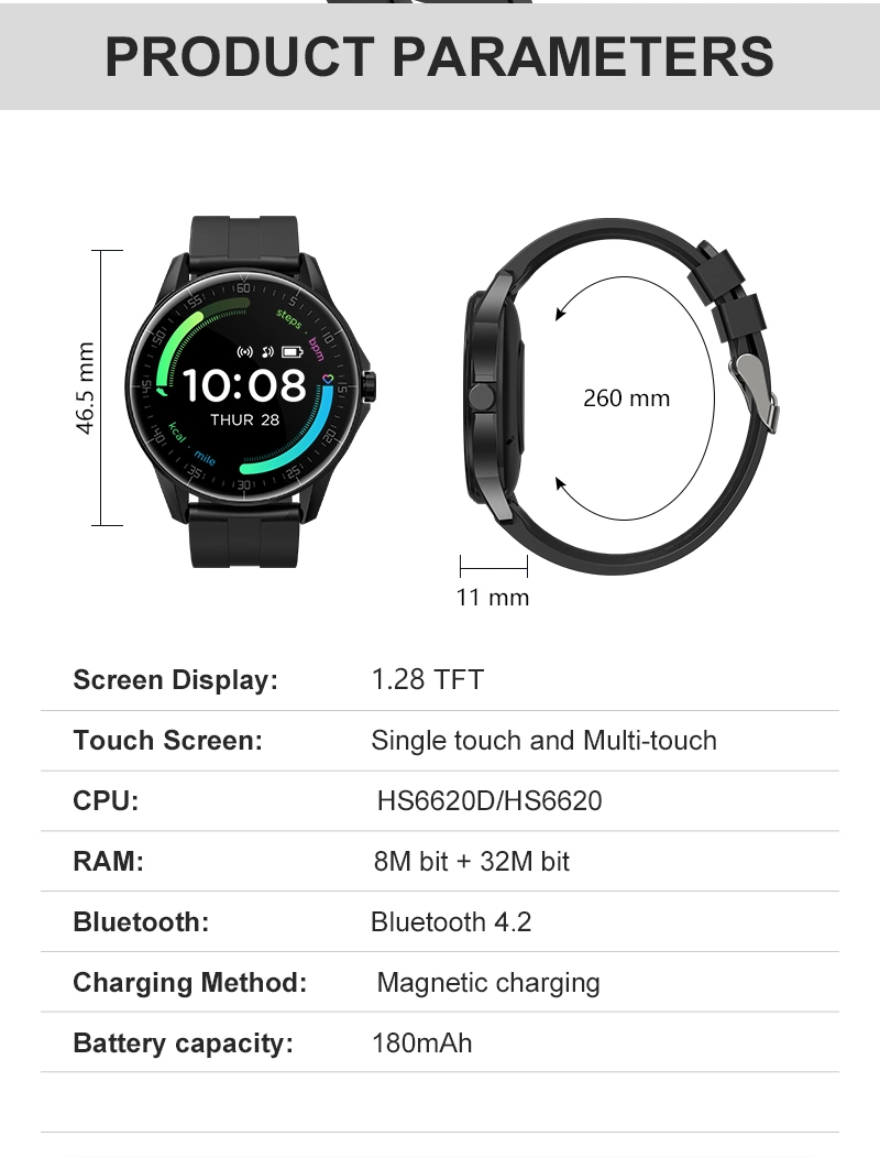 Hombre Mujer Pulsera Smartwatch Android Ios 1.85 multifunción" en la pantalla de seguimiento de la salud Sport Reloj inteligente