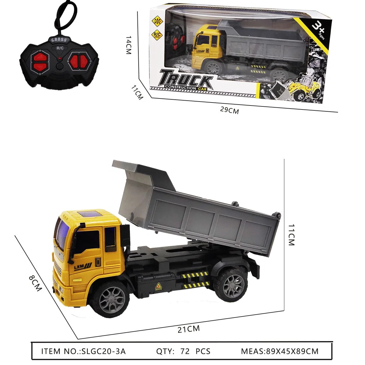 Les fabricants proposent une pelle hydraulique rechargeable USB pour camion-benne à distance électrique à quatre voies Voiture de commande