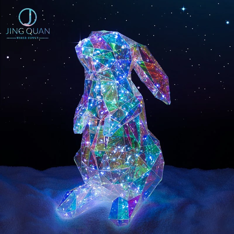 Grand festival de lumière LED Lop Décoration de Noël Pâques Ornements Art Motif de couleur de l'éclairage 2023 Idées Cadeaux