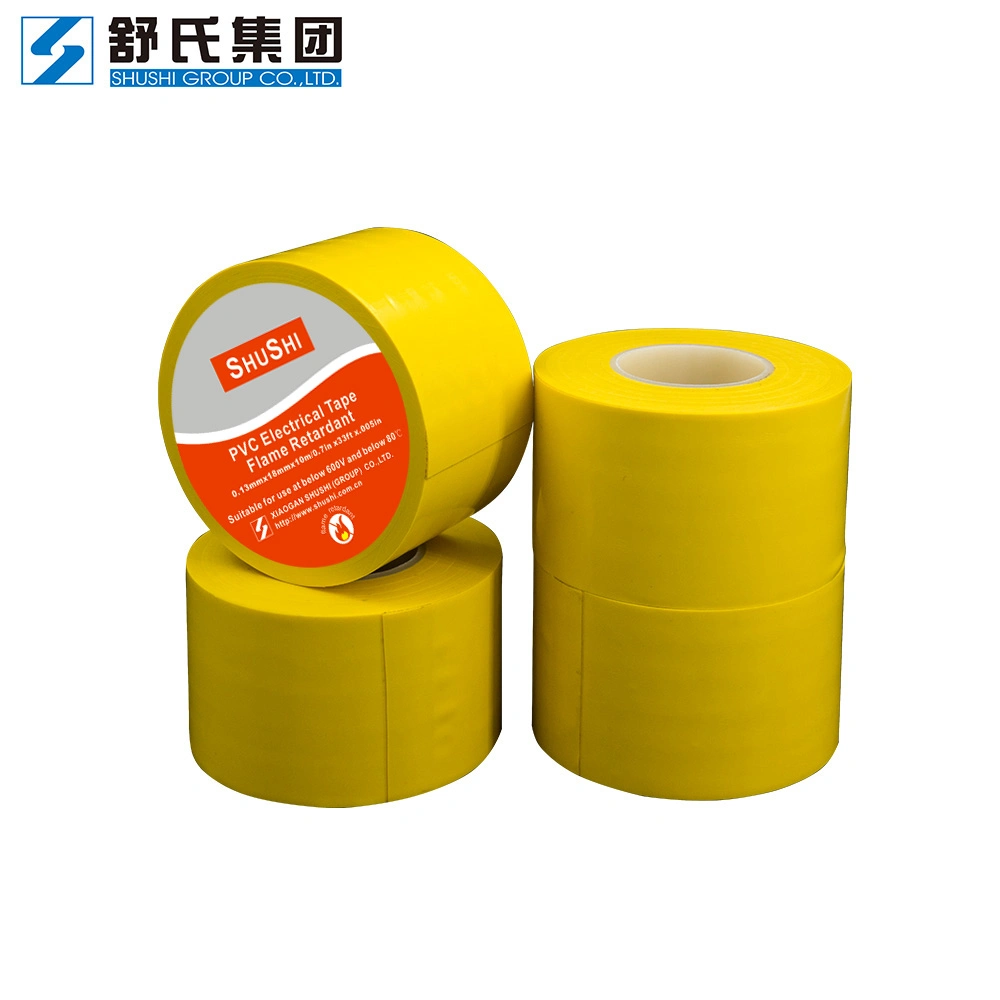 Yellow Vinyl Tape Flame Retardant Insulation Electrical Tape Shining Surface