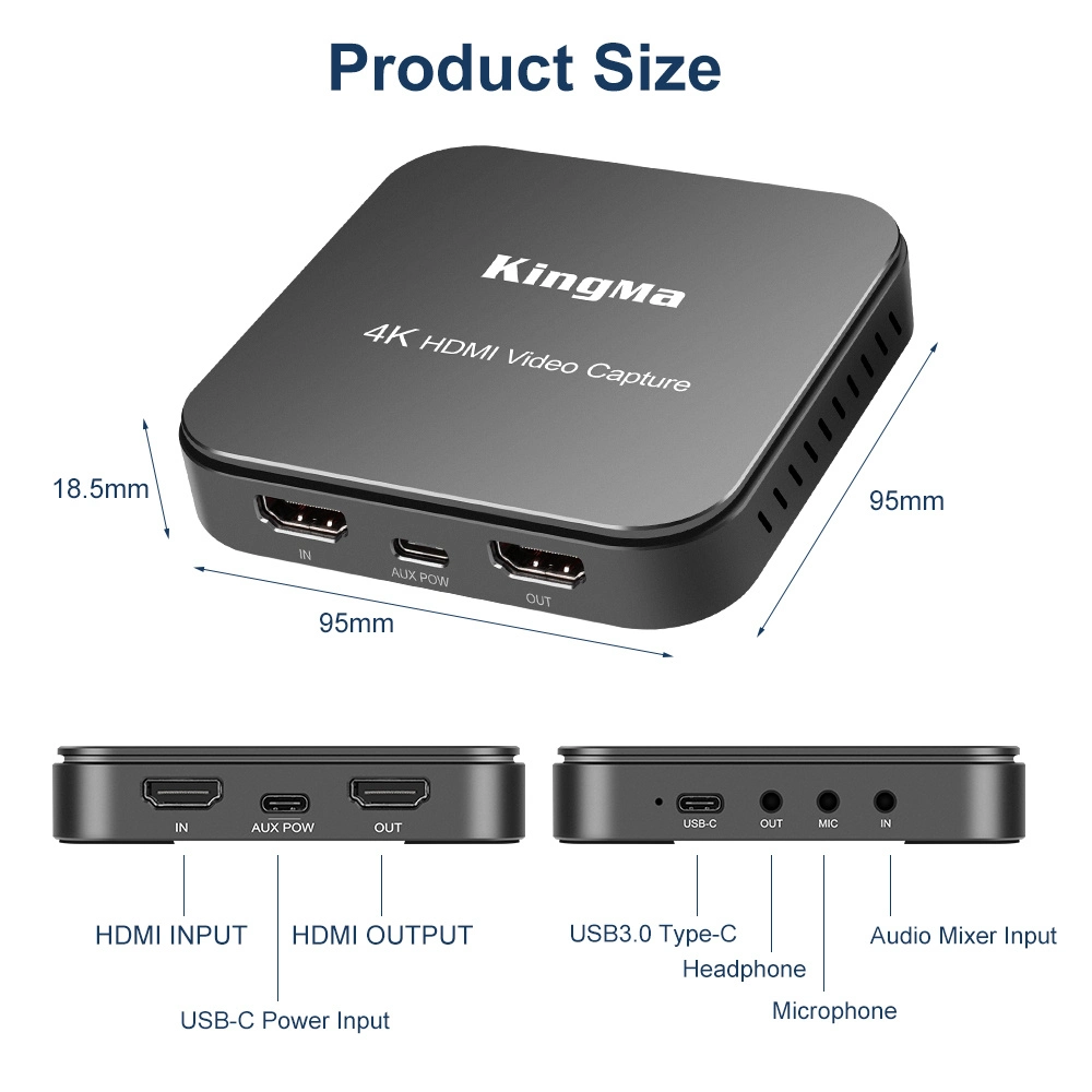 Тип USB3.0 Kingma-C HD Mi картой видеозаписи для потоковой передачи и записи поддержка 4K 60Гц Game Capture