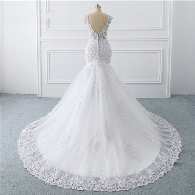 High quality/High cost performance  New Fashion Loor Length Backless Wedding Dresses & Ceremonial Clothing