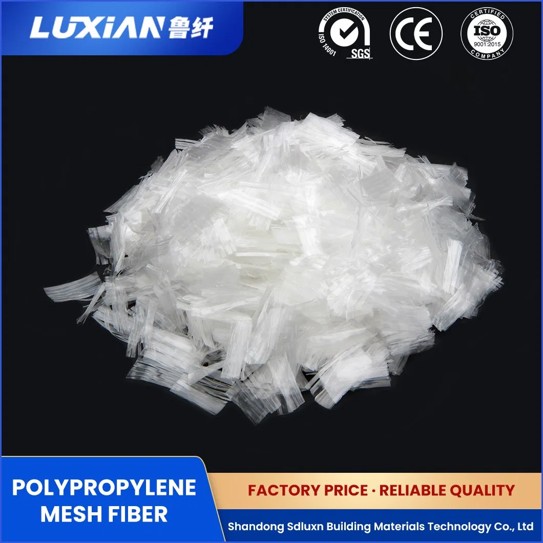 Sdluxn Synthetic Polypropylene Fiber Lxbw Modified Polypropylene Mesh Engineering Polypropylene Fiber China Mesh Fber-Reinforced Concrete Suppliers