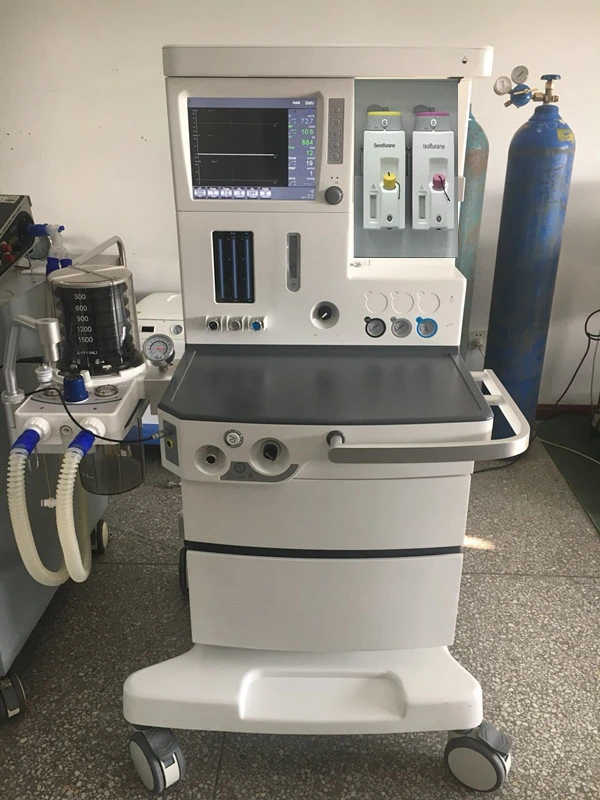 Hospital Medical Surgical Apparatus Anaesthesia Device Anesthesia Machine with Three Drawers and Two Vaporizers