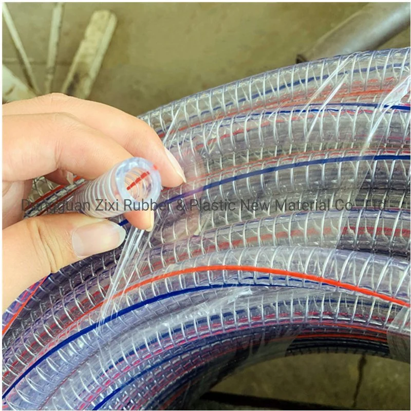 Professional Manufacturer PVC Fiber Steel Wire Spiral Reinforced Drip Irrigation Pipe