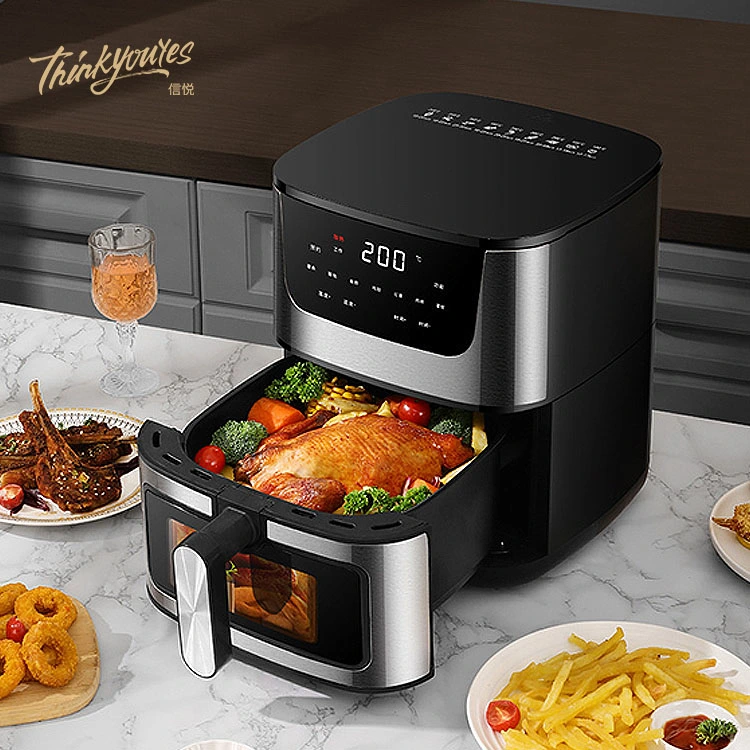 Visible Window Oil Free Air Fryer Commercial Digital Home Use Touch Air Fryer