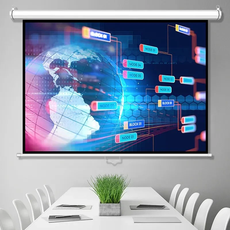 Factory Customized Self Lock Portable Manual Projector Screen