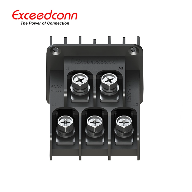 Through-Wall Terminal Plug-in 5 Pins 110A Pluggable Panel Terminal Block