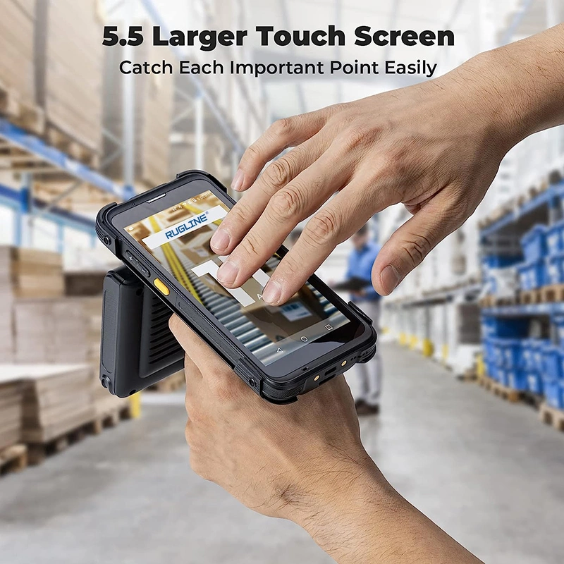 Android 11 Handheld Barcode Scanner with UHF Label Reader Wms Warehouse Inventory Management, Offer Sdk Bluetooth 5.1, Wi-Fi 6