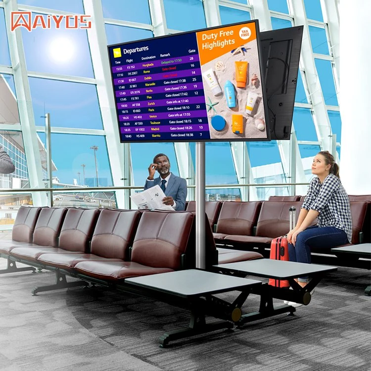 شاشة LCD مقاس 43 بوصة مثبتة على الحائط وبدقة 1080p على شاشة Android Digital Signage للإعلان المعدات