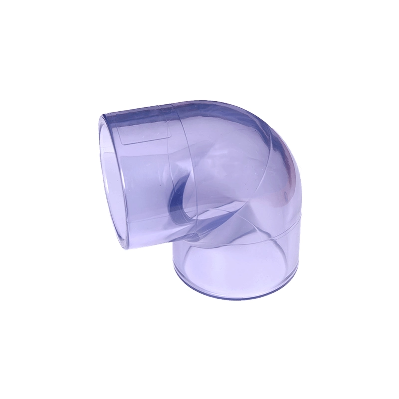 Transparent PVC Pipe Fitting Clear 90 Degree PVC Elbow