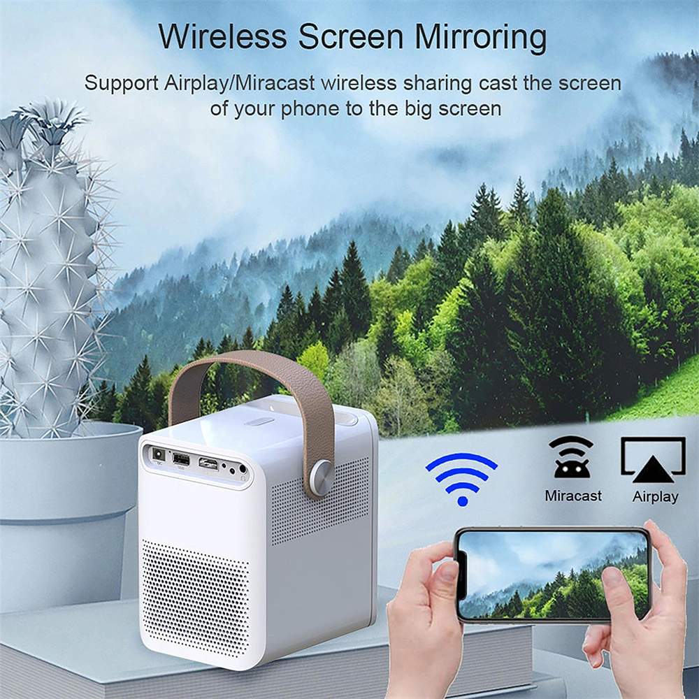 Fábrica 2022 Nuevo Modelo Listado H7 True 1080p Wireless Mobile Teléfono con pantalla Smart Home Office proyección proyector interactivo