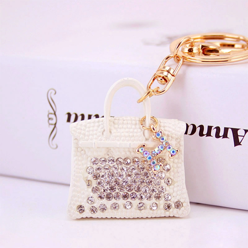 Mini Hand Bag Crystal H Car Keyring Keychain