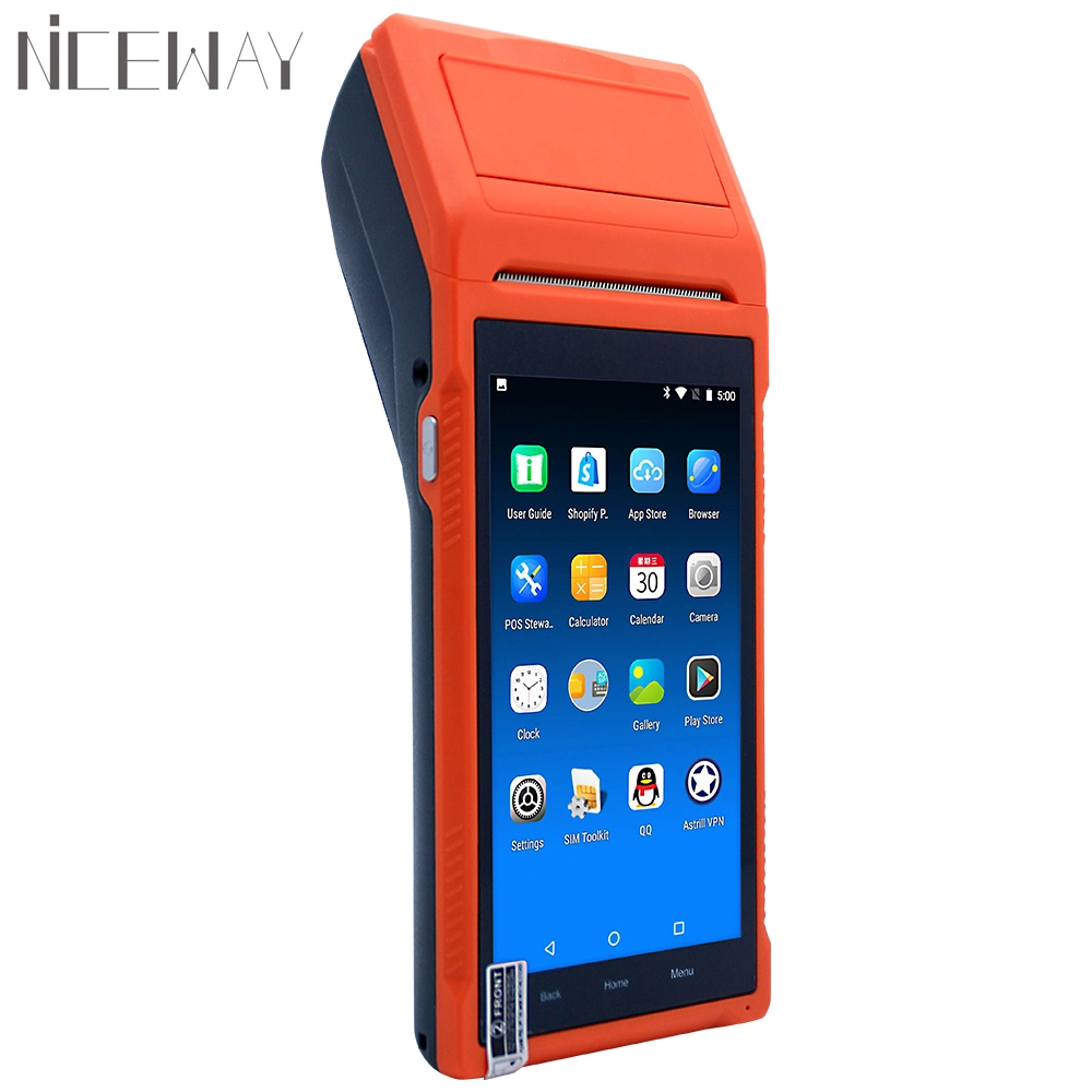 Android 8.1 Handheld PDA Intelligent POS Terminal with Built-in 58mm Receipt Printer