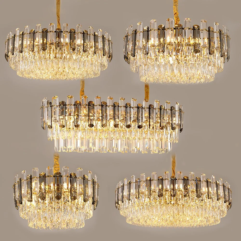 Living Room Nordic Hanging Lamp Indoor Modern Hotel Villa Decoration LED Chandelier Luxury Flower Crystal Ceiling Pendant Light