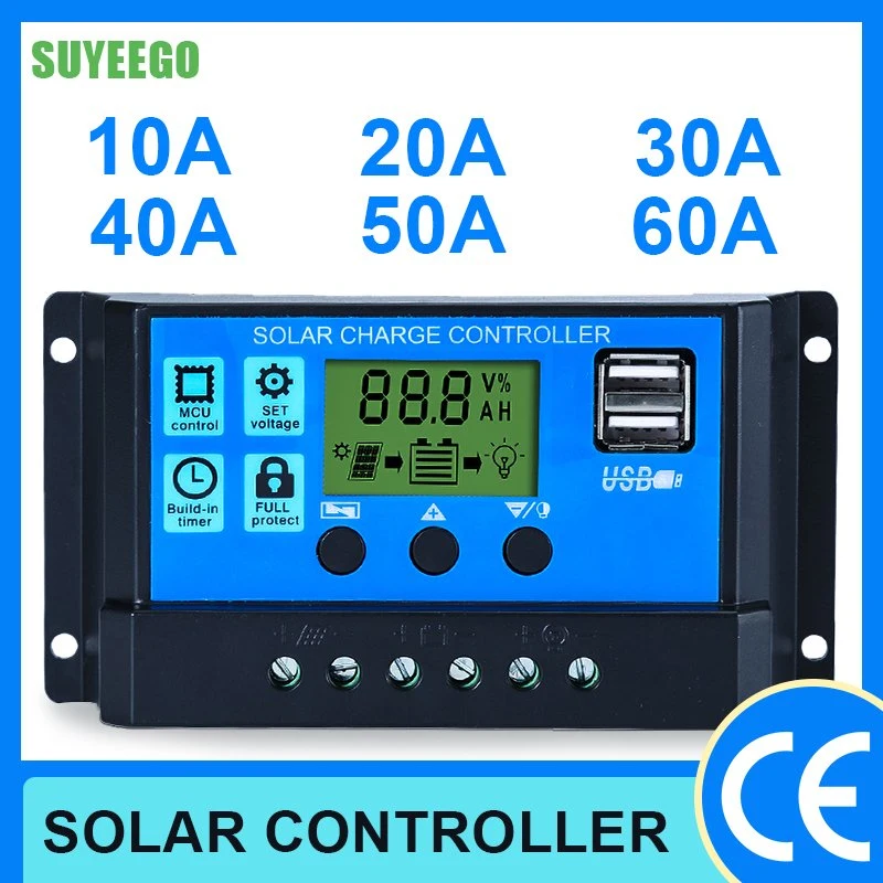 Système solaire Suyeego Ma technologie solaire Double USB PWM solaire Régulateur de tension d'alimentation 14 30 Vcc