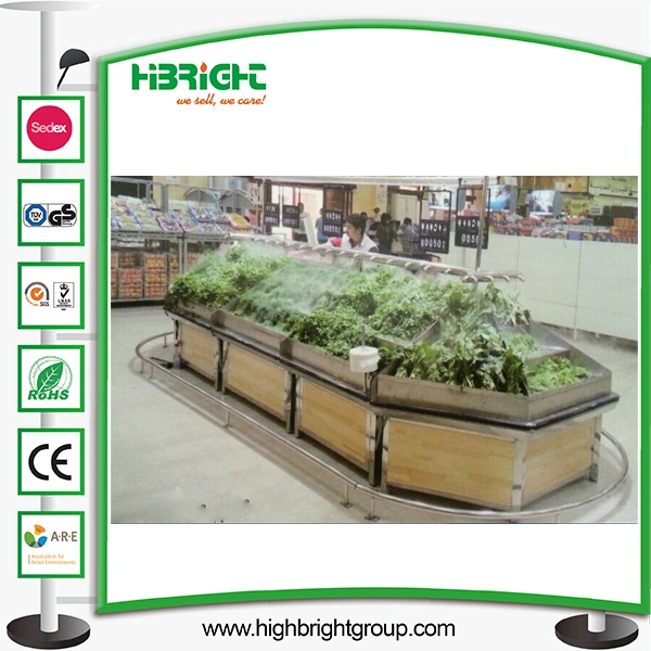 Supermercado de madera de metal Frutas y hortalizas Display Rack