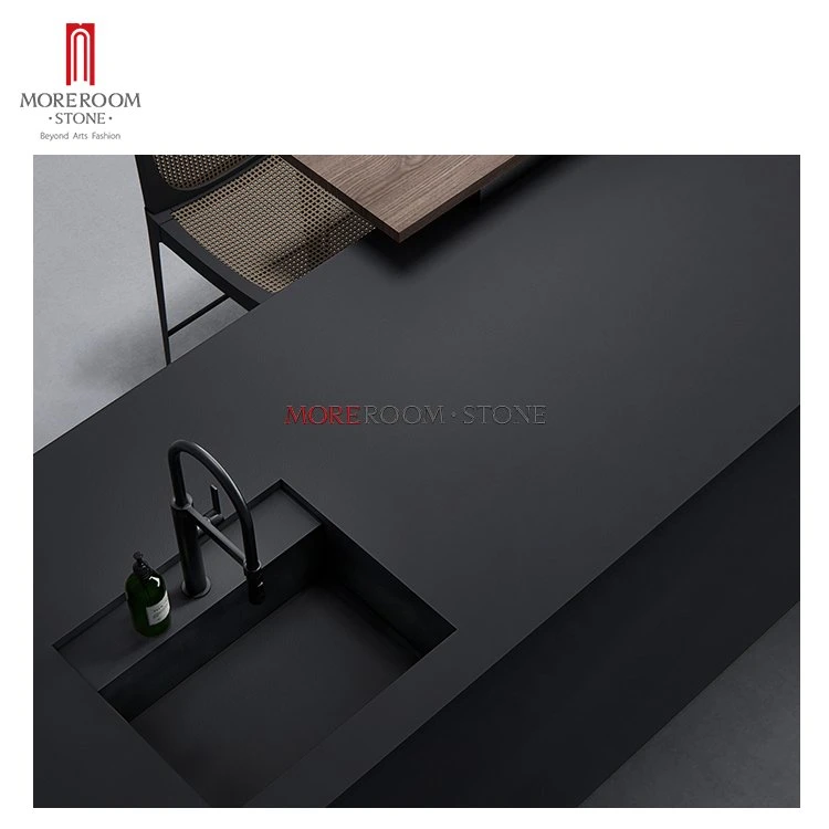 Serie Black and Grey Marmor Look Porzellan Fliesen Sintered Stone Für Esstisch Arbeitsplatte