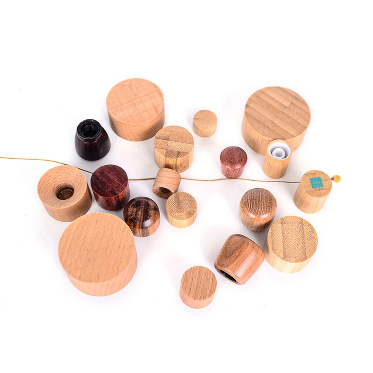 Wholesale/Supplier Hot Sale Recyclable Bamboo Lid Inner Plastic Cap 18mm 20mm 24mm 28mm Wooden Cap